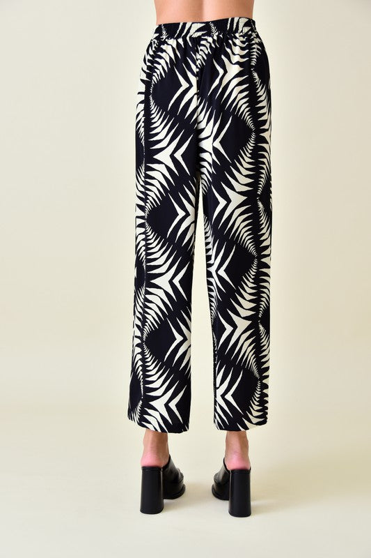 Annabelle Abstract Print Wide Leg Pant