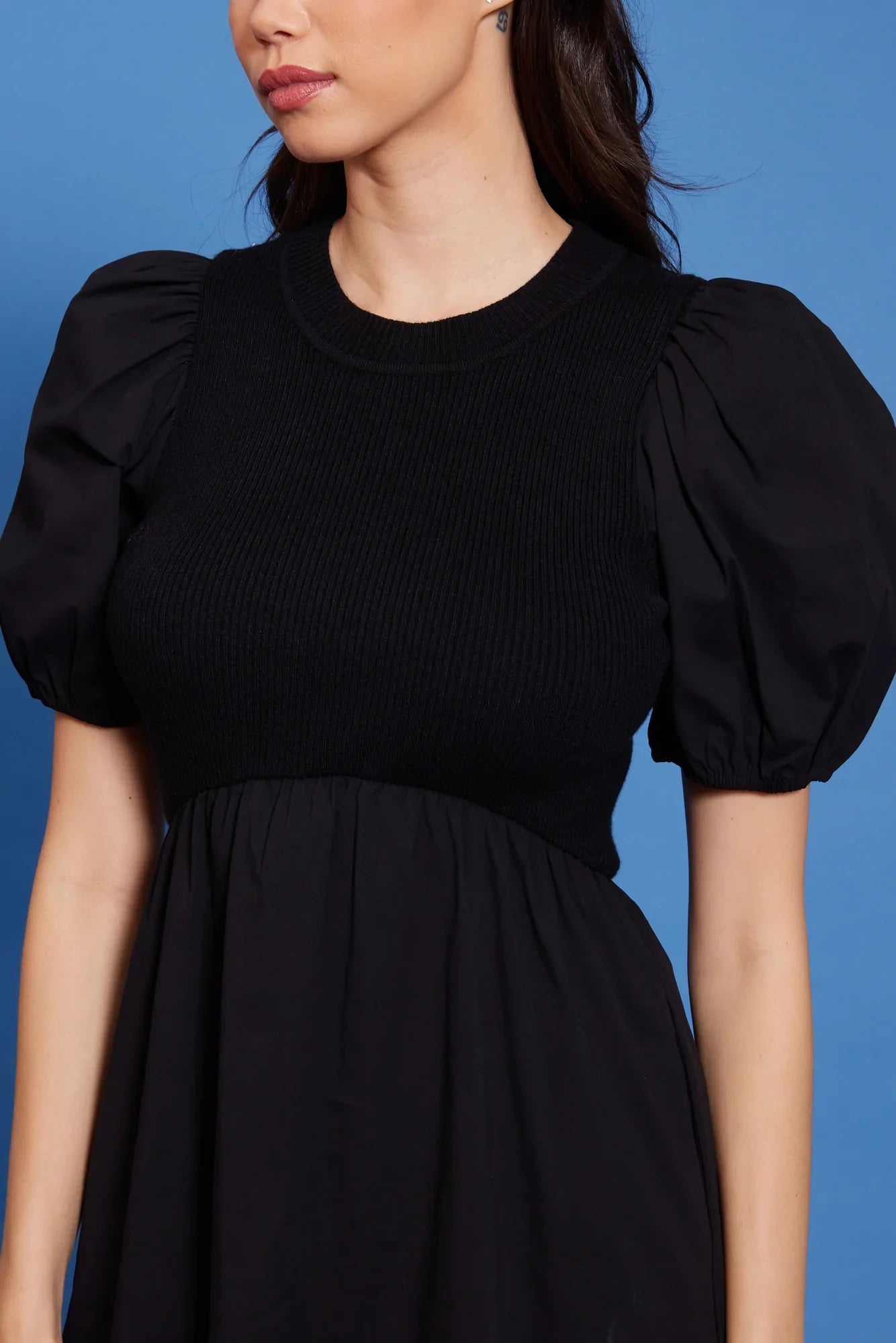 Mela Mixed Knit Dress