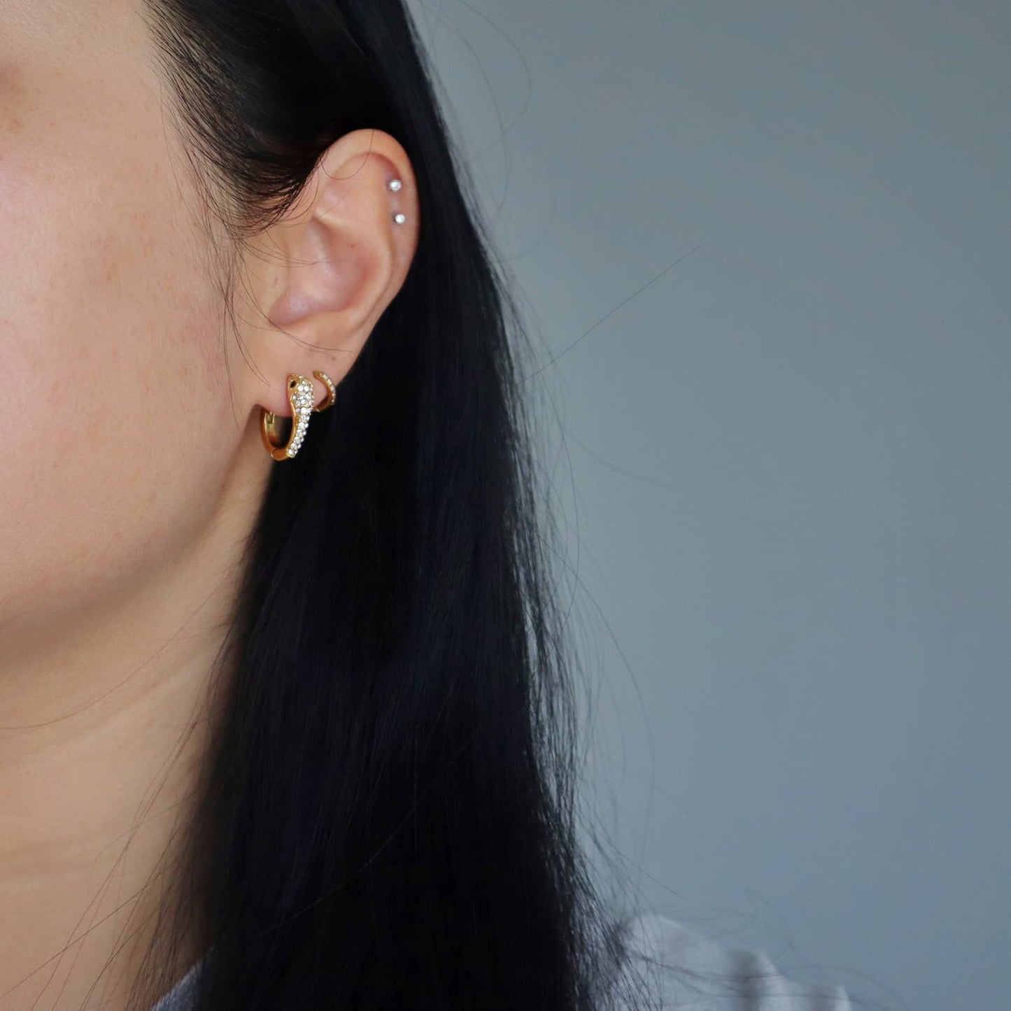 Cz Snake earrings