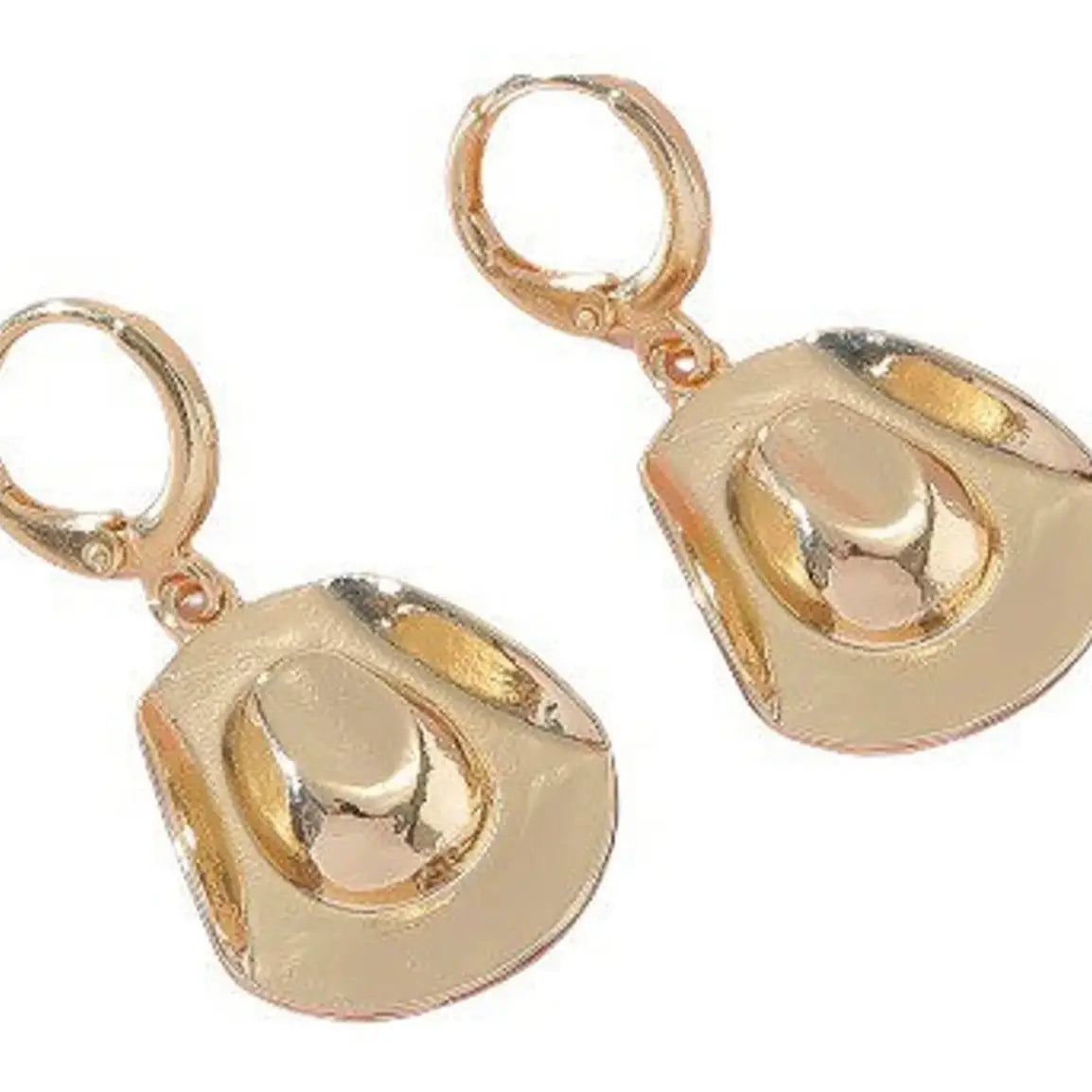 These Hats Gold Drop Earrings