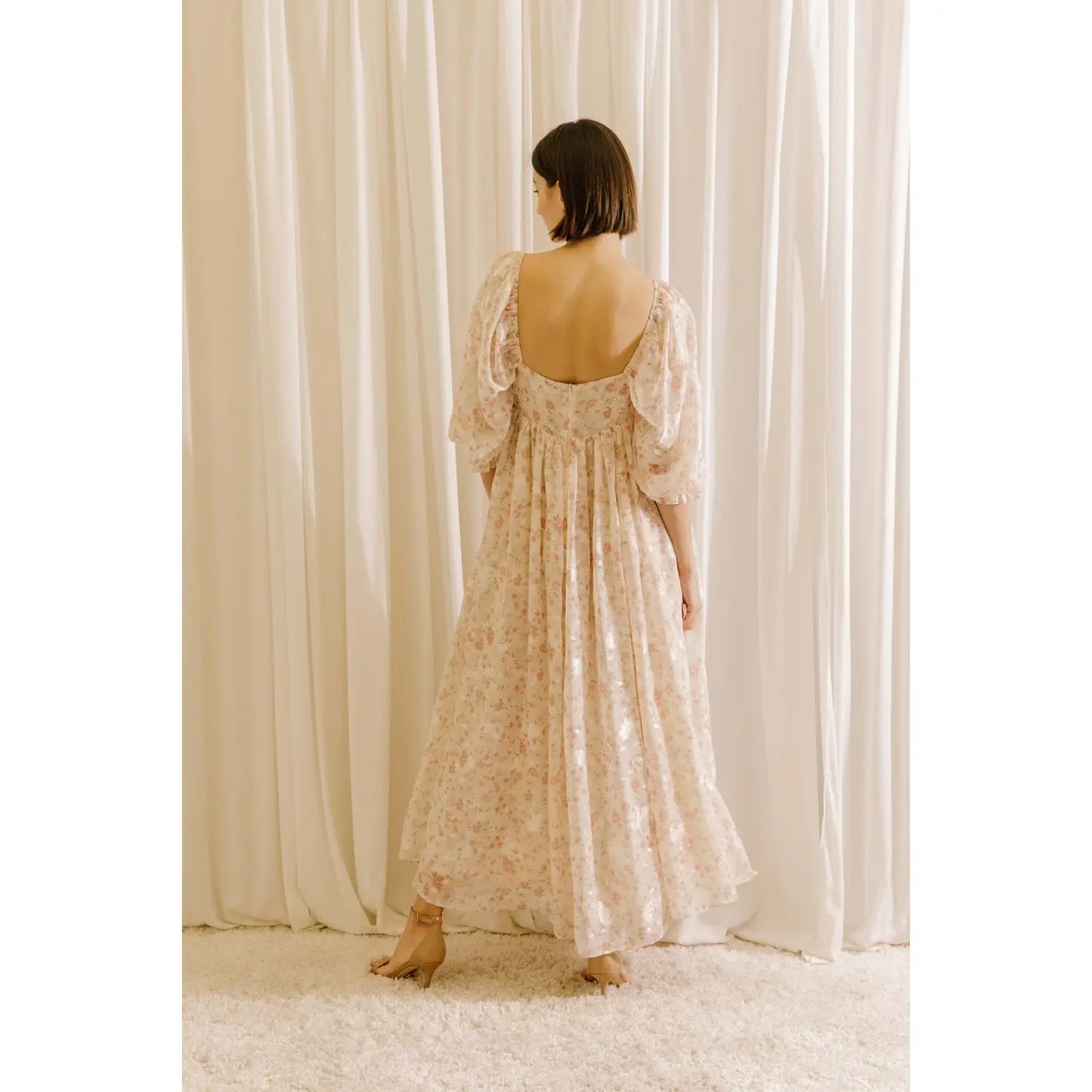 Floral Eyelet Maxi Dress