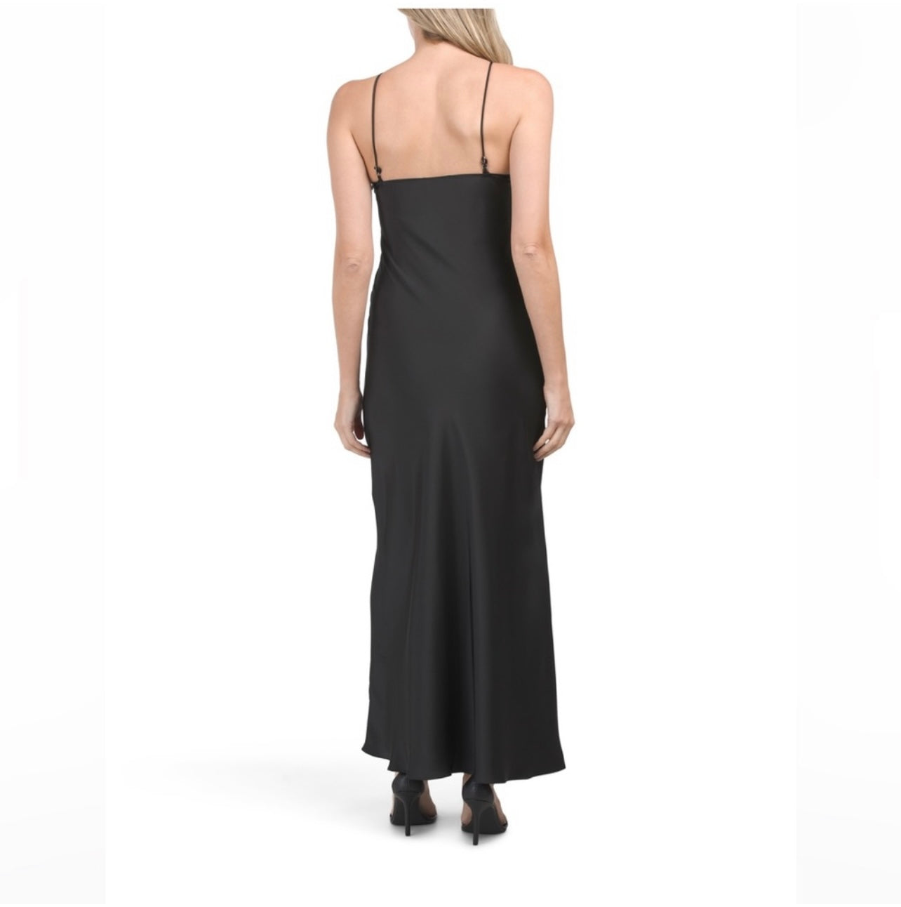 Halter Neckline Rosette Midi Dress