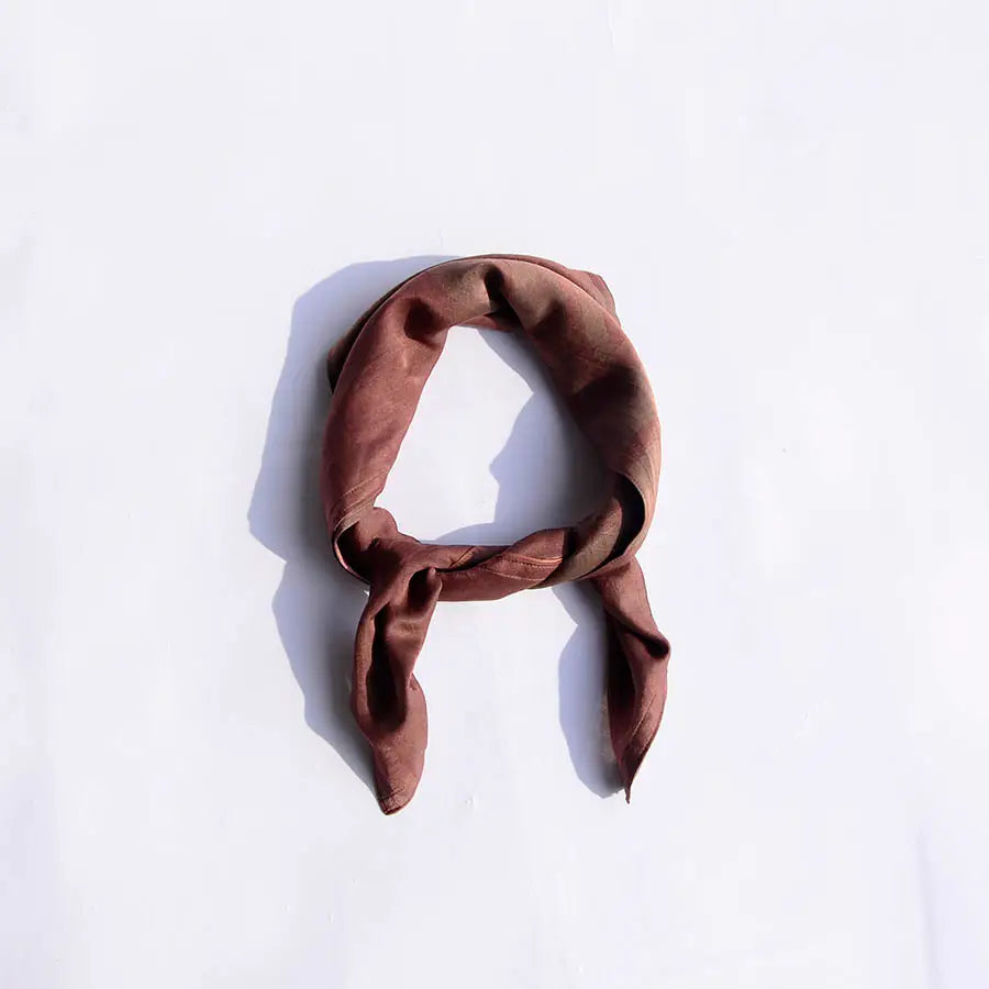 Handmade Plant Block Print Terracotta Bandana | Wanderlust