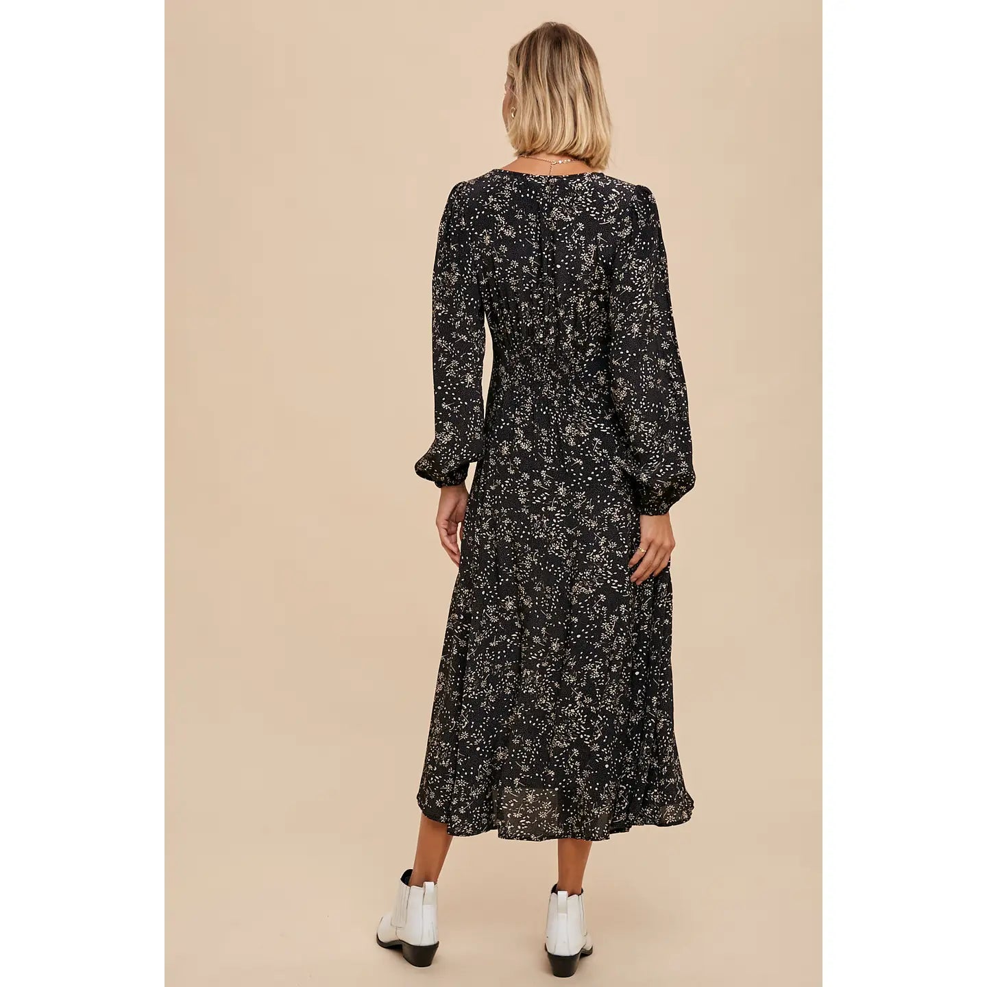 Viscose Floral Button Dress