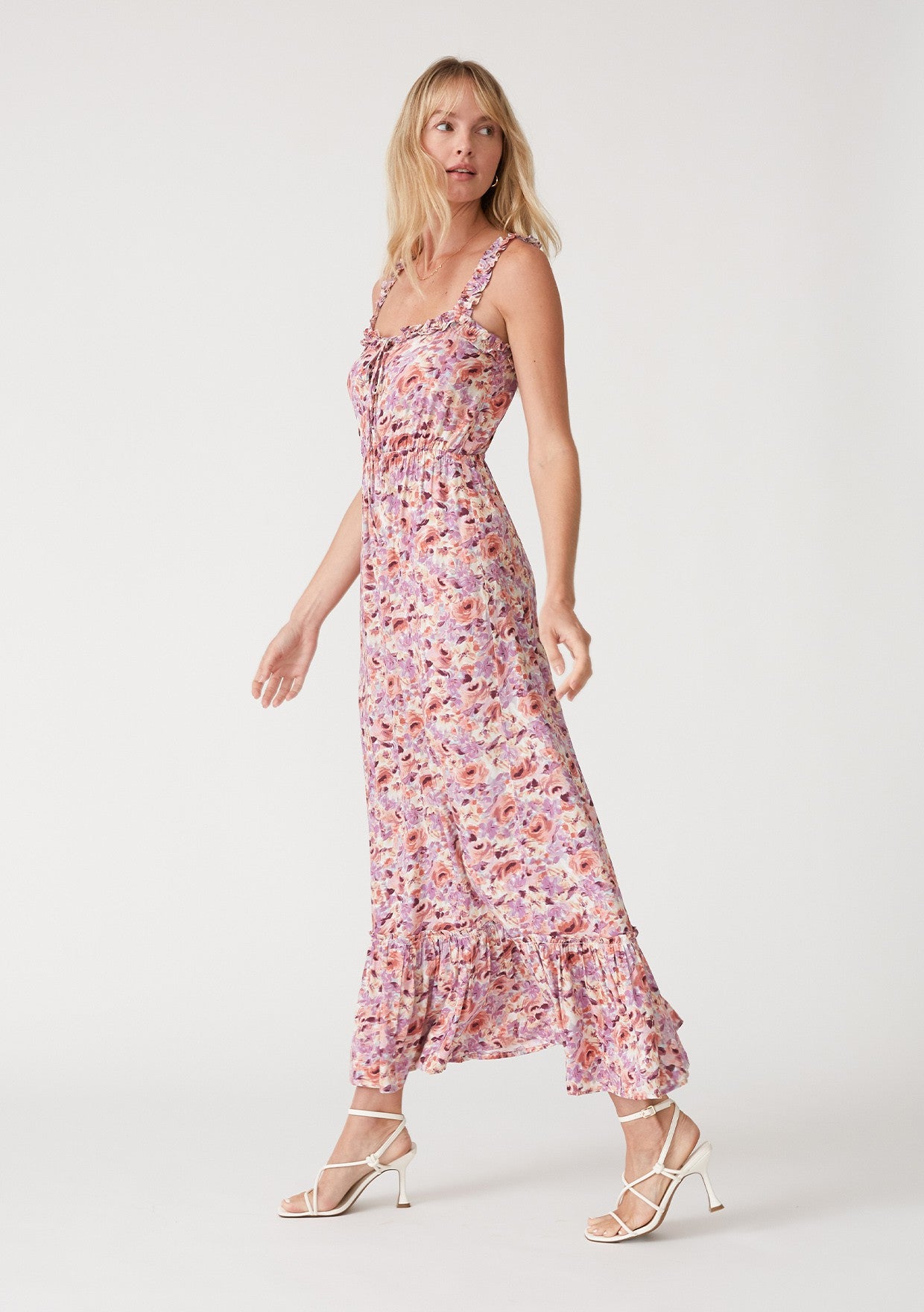 Floral Sleeveless Maxi Dress
