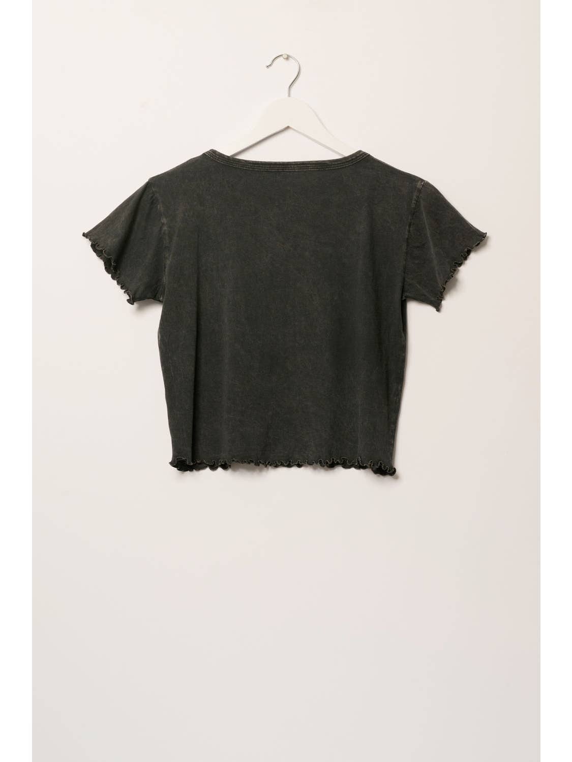 Mon Amour Round Neck Lettuce Edge Graphic Tee
