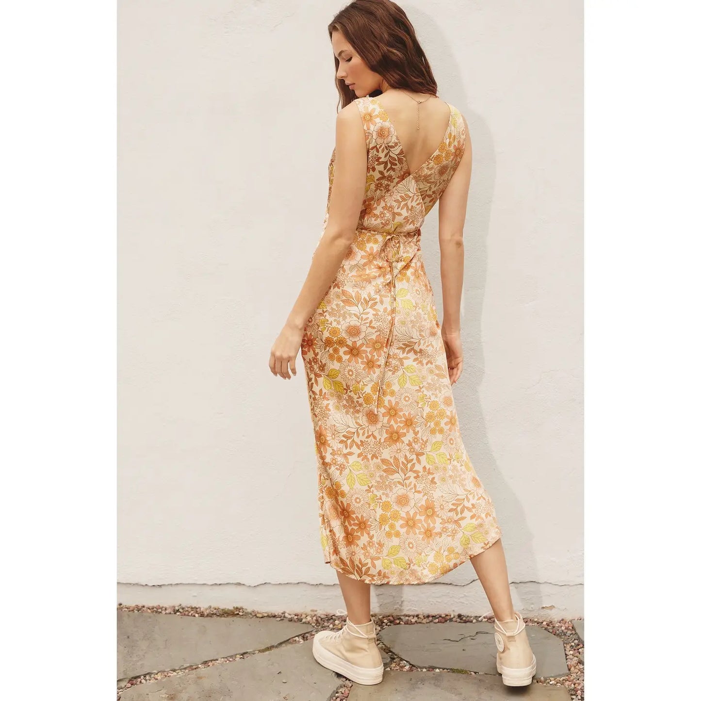 After Sunset V Neck Midi Dress