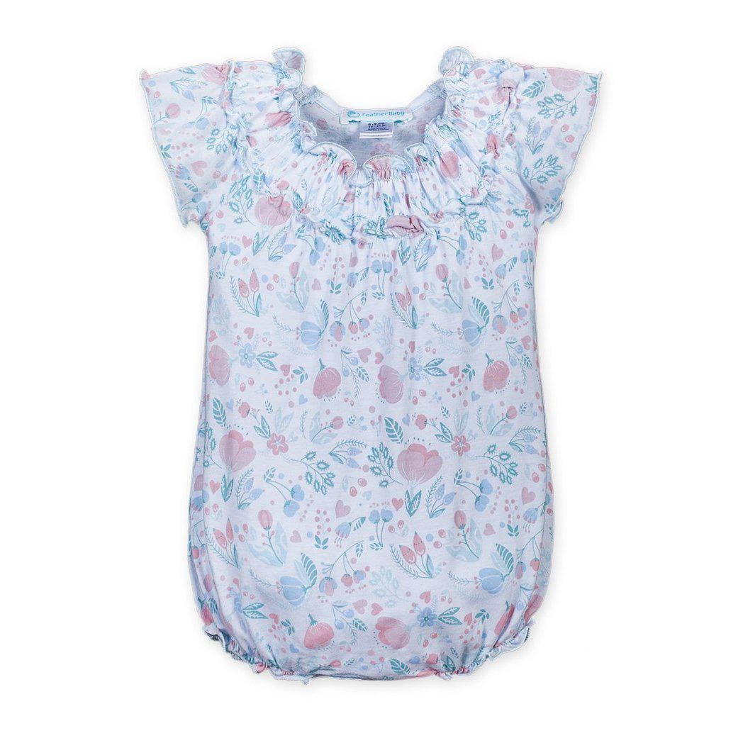 Ruched Bubble - Caroline on Baby Blue