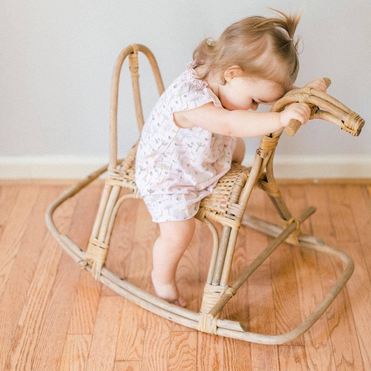 Henley Dress + Bloomer - Palms & Giraffes on Coral