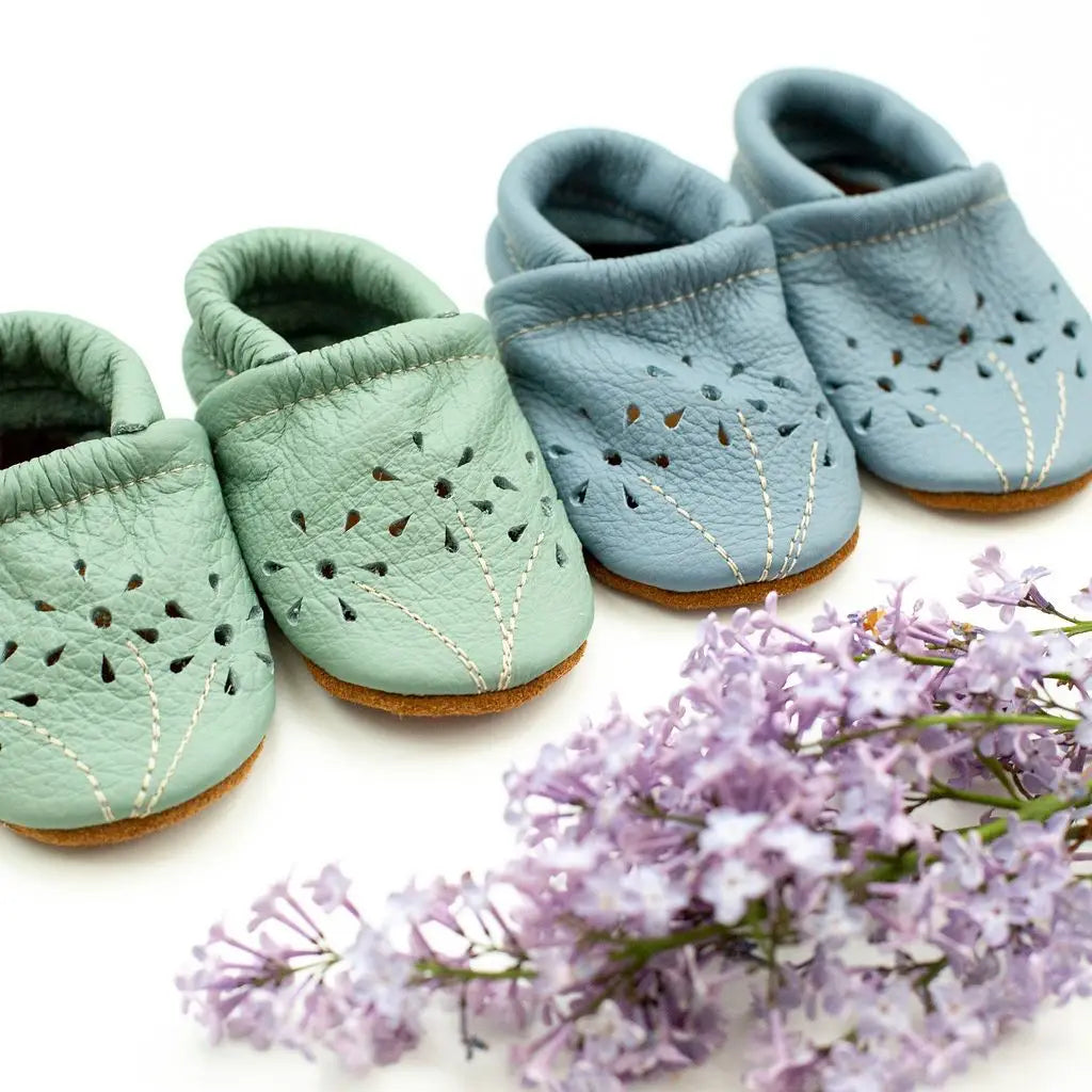 Mint Blossoms Baby Shoes