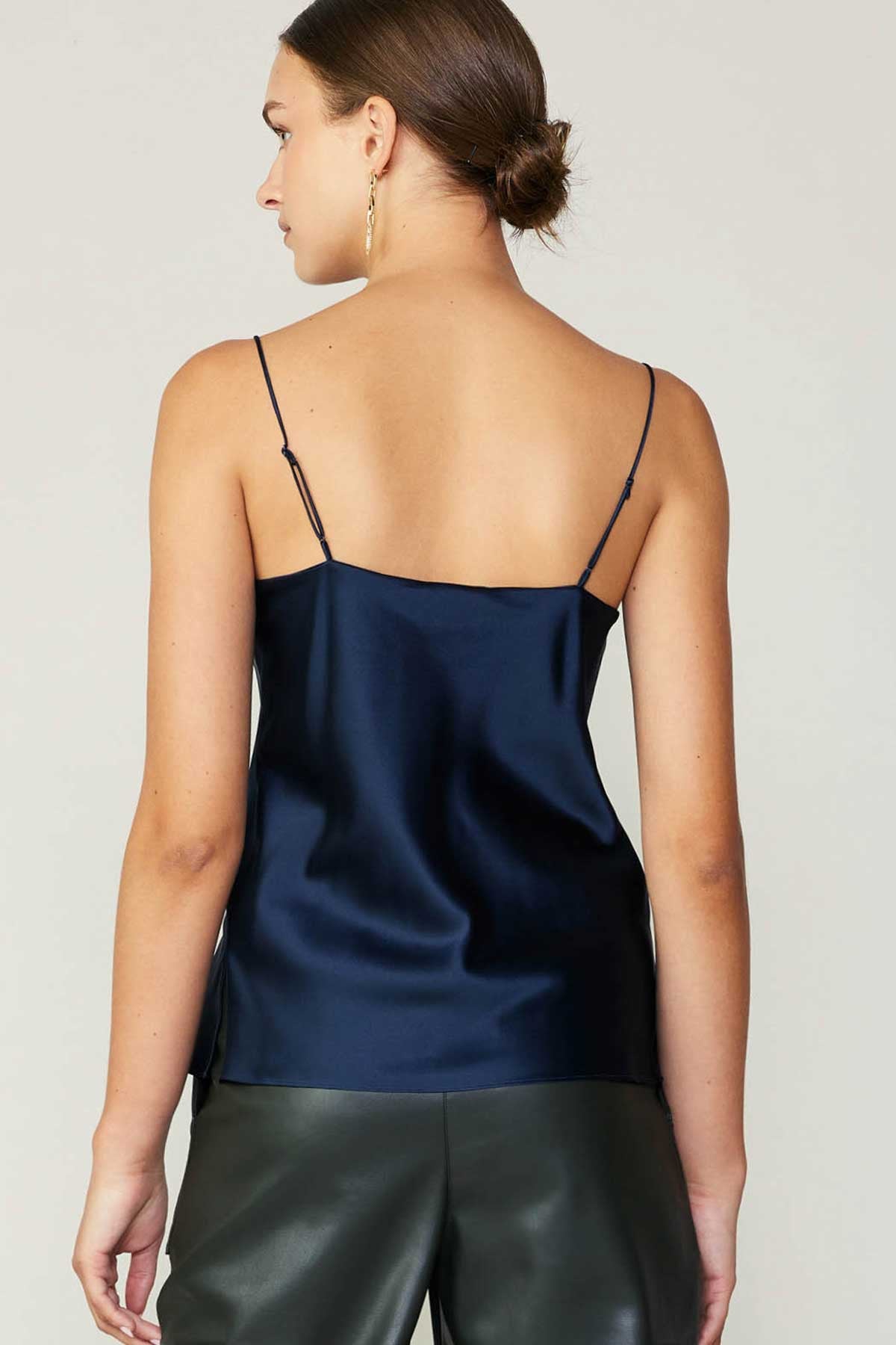 Cowl Neck Silk Cami Top