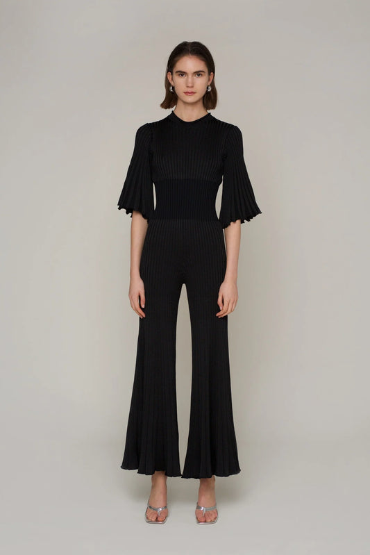 Bae Wide Leg Fitted Knit Jumpsuit