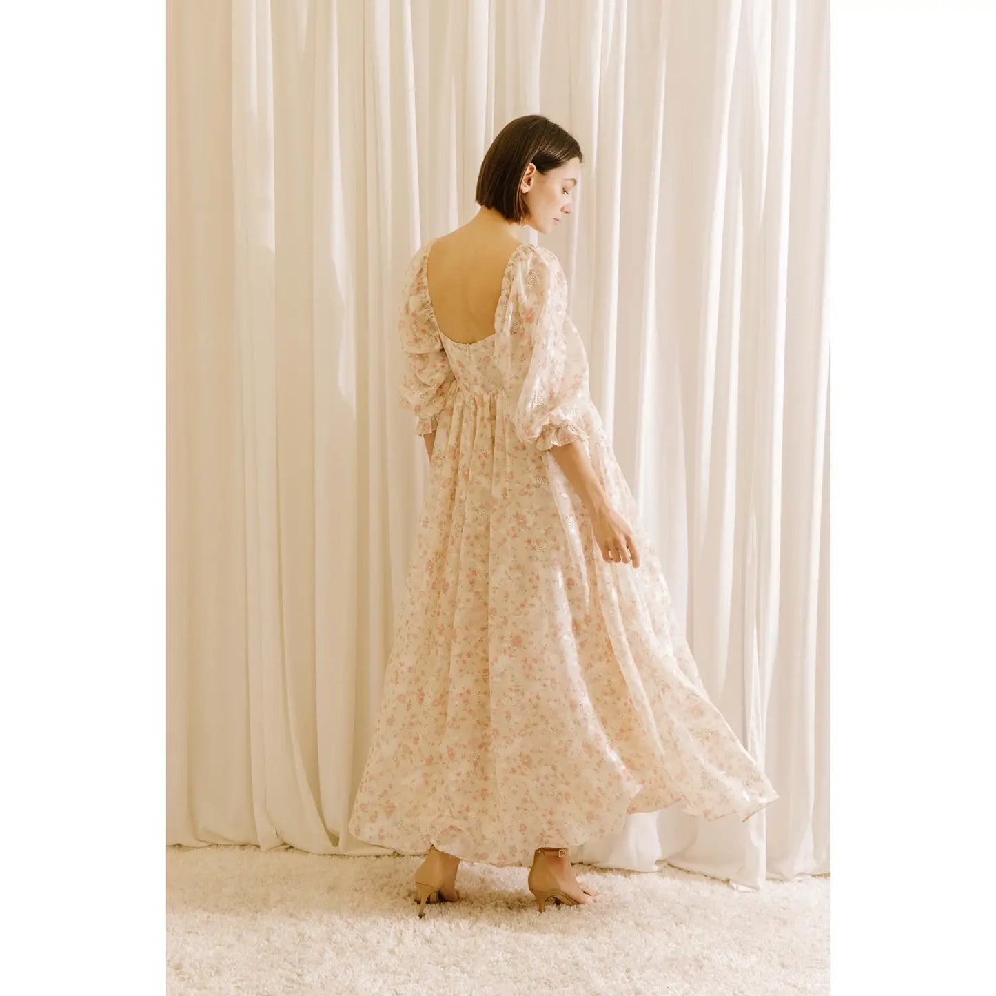 Floral Eyelet Maxi Dress