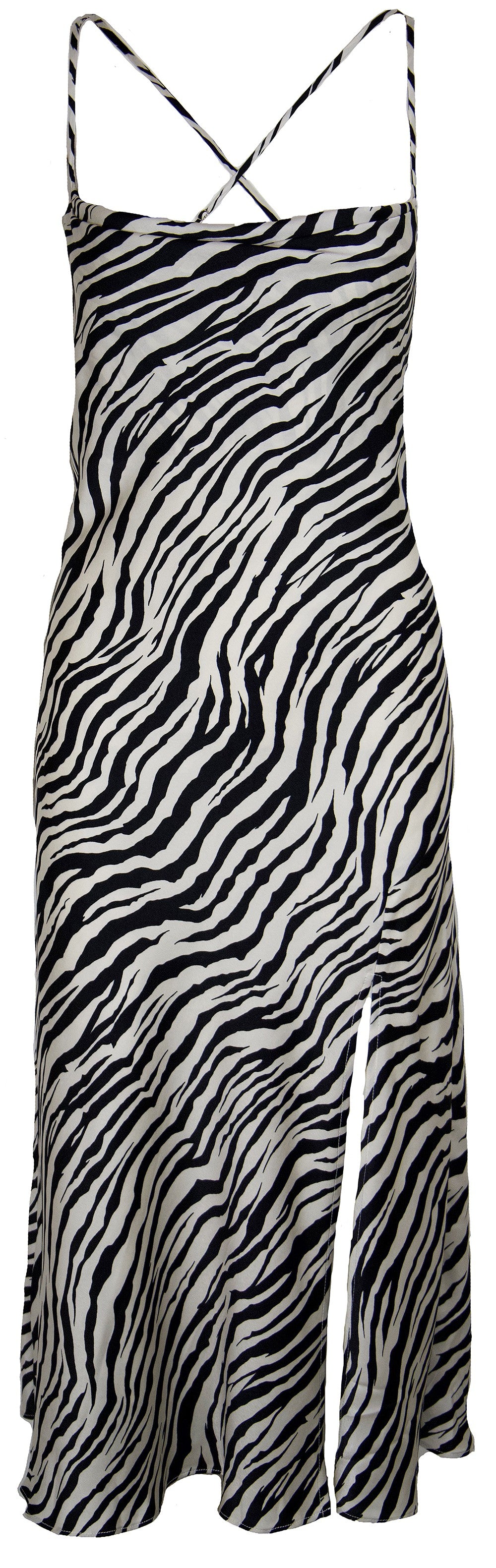 Maya Slip Dress Zebra Print