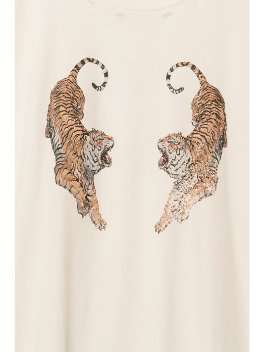 Roaring Tigers Garment Wash Oversize Graphic Tee