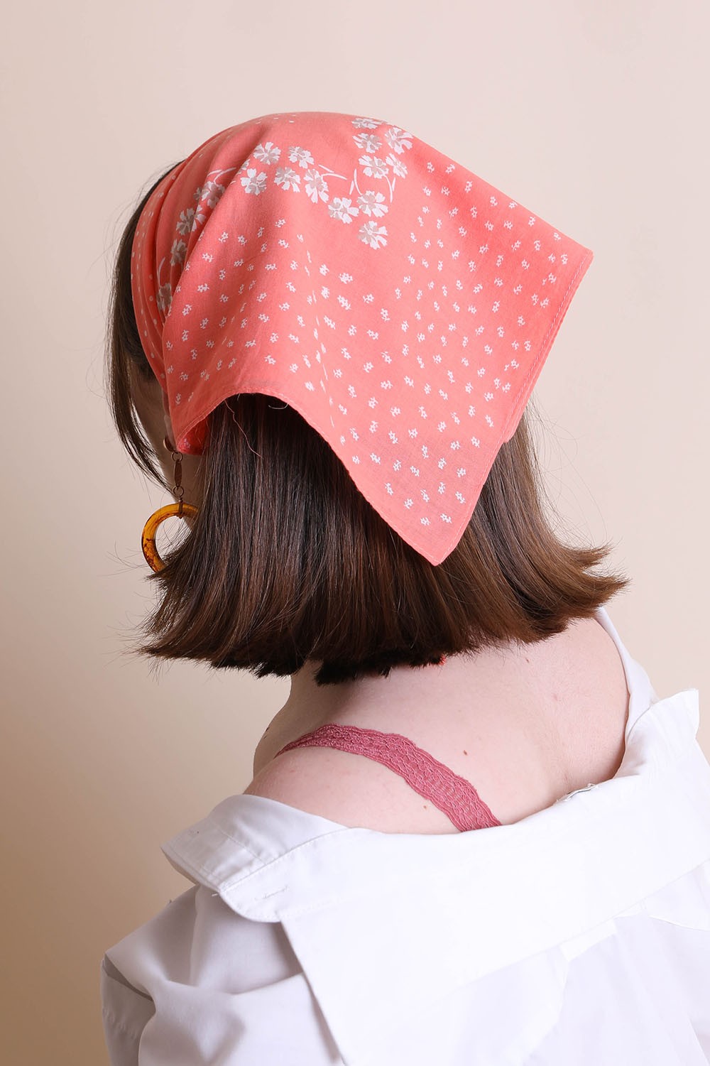 Dot and Floral Border Bandana