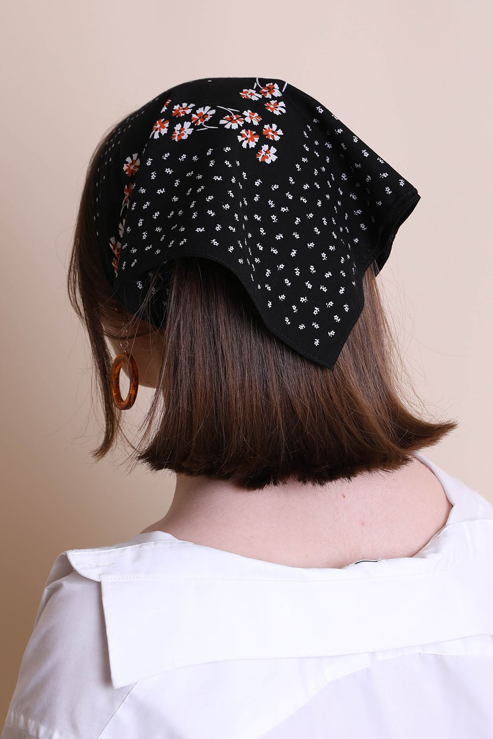 Dot and Floral Border Bandana