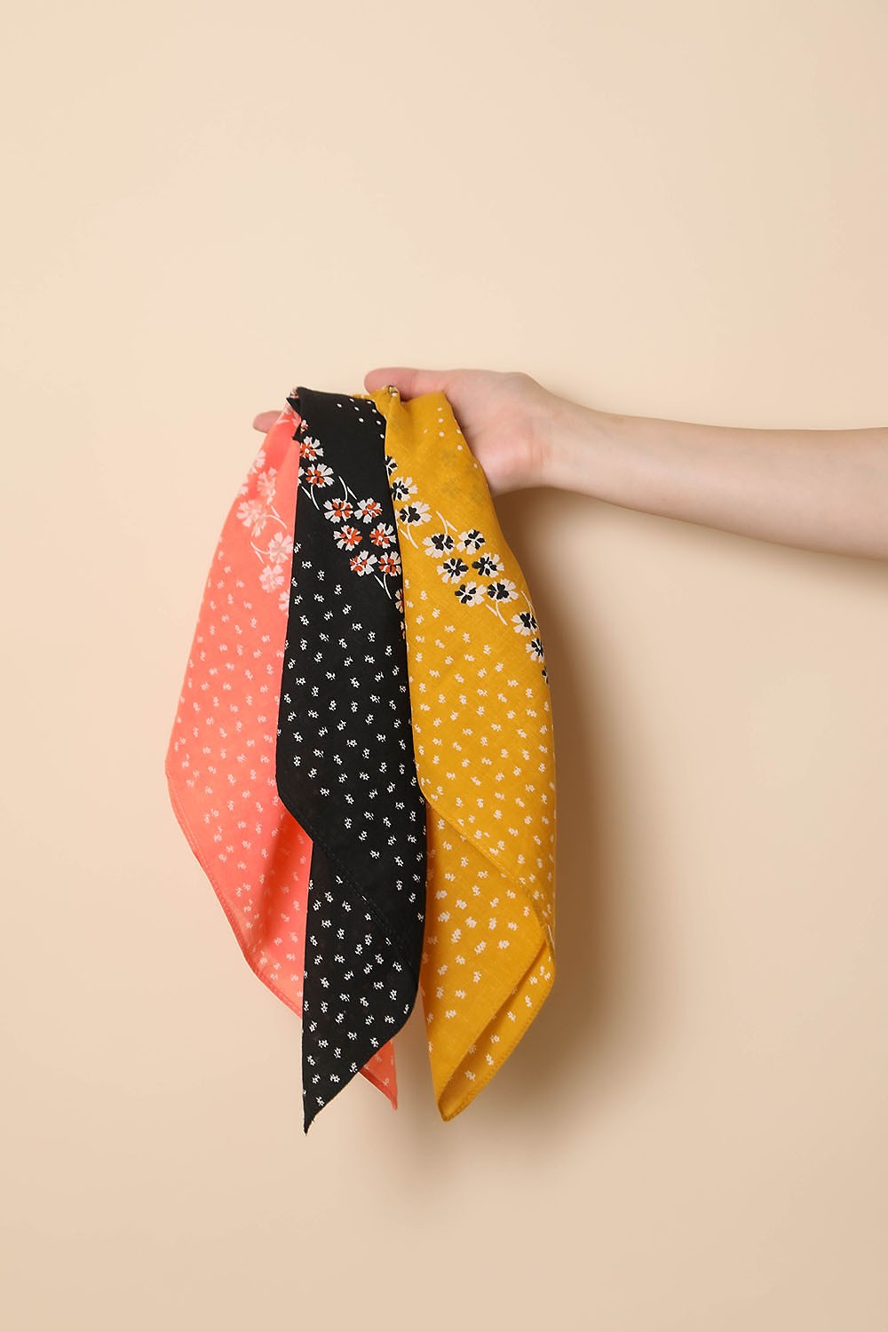 Dot and Floral Border Bandana