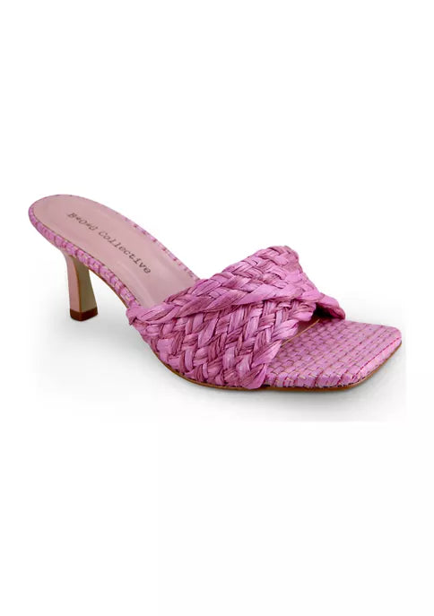 Zinnia Pink Braided Rafia