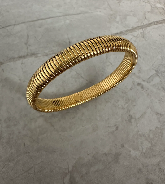 Ribbed Bangle Bracelet