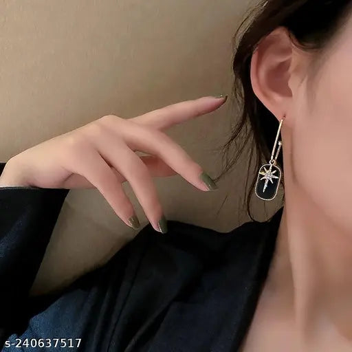 Zara Black Drop Earrings