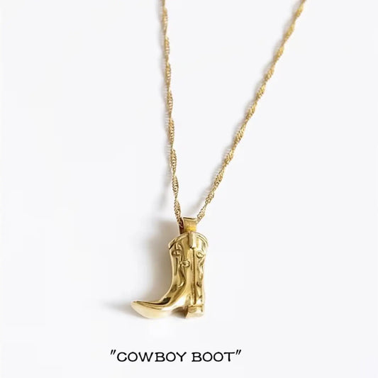 Cowgirl Costal Dainty Boot Necklace