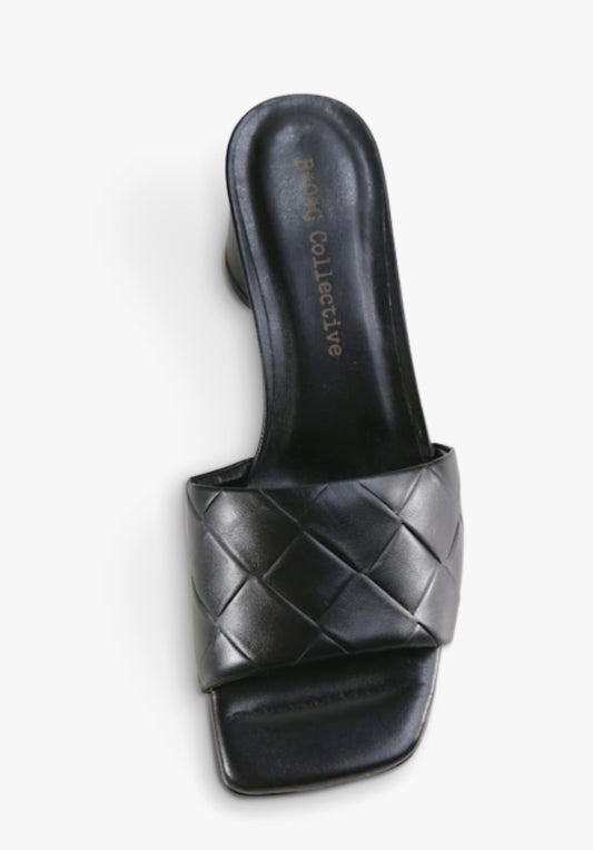 Arbor Black Stamped Leather