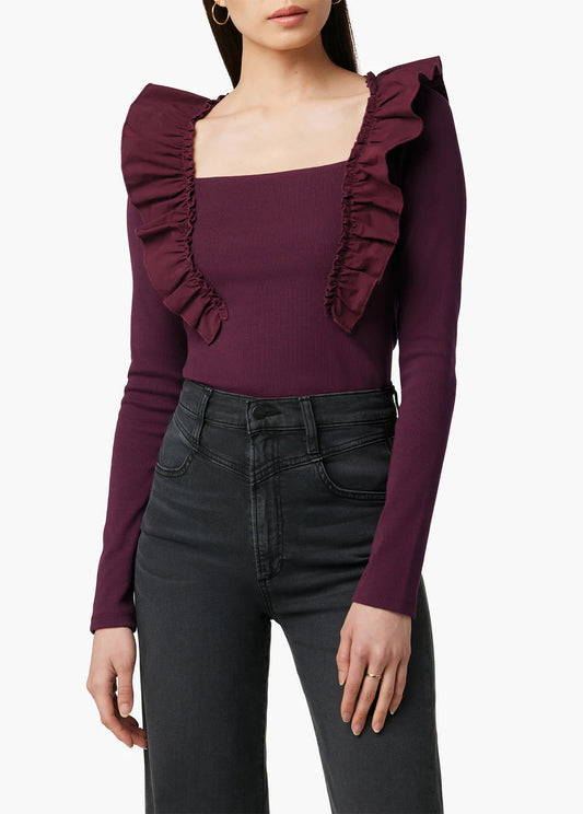 The Liv Ruffle Knit Top