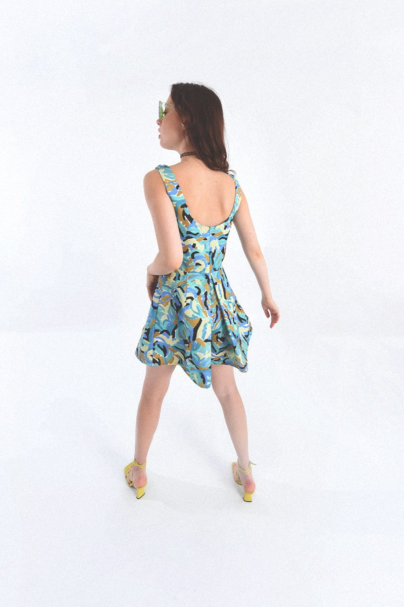 Printed Playsuit Bare Back