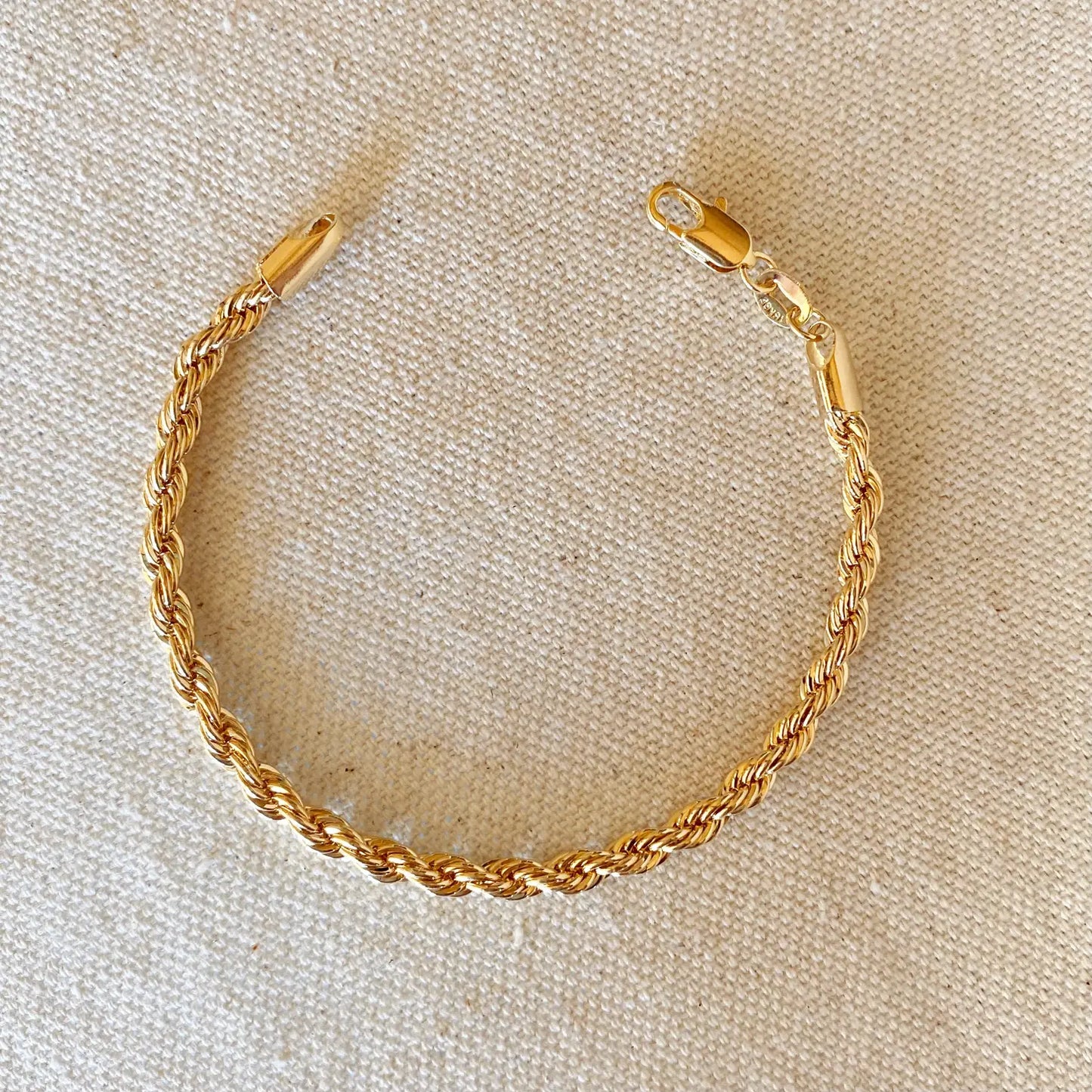 18 K Gold Filled Rope Bracelet