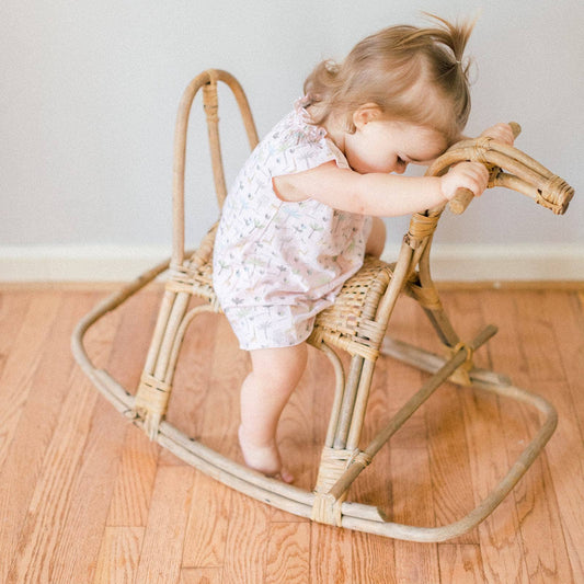 Henley Dress + Bloomer - Palms & Giraffes on Coral