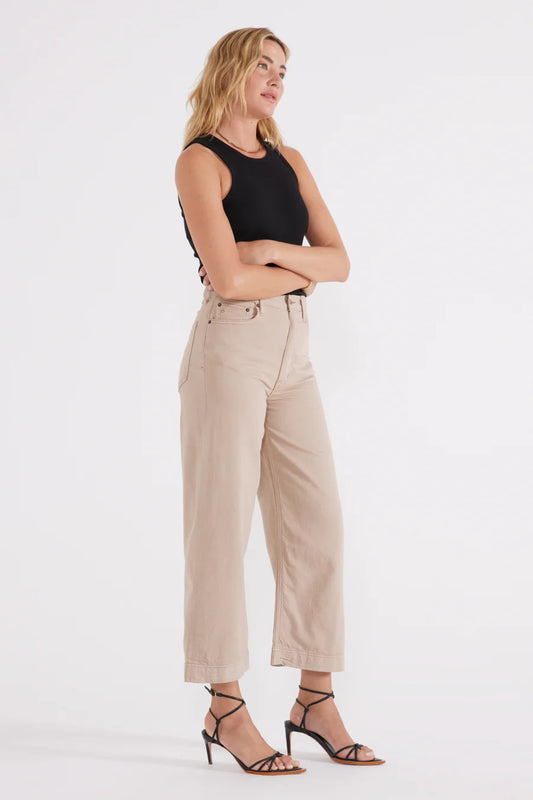 Devon Wide Leg Crop - Dune
