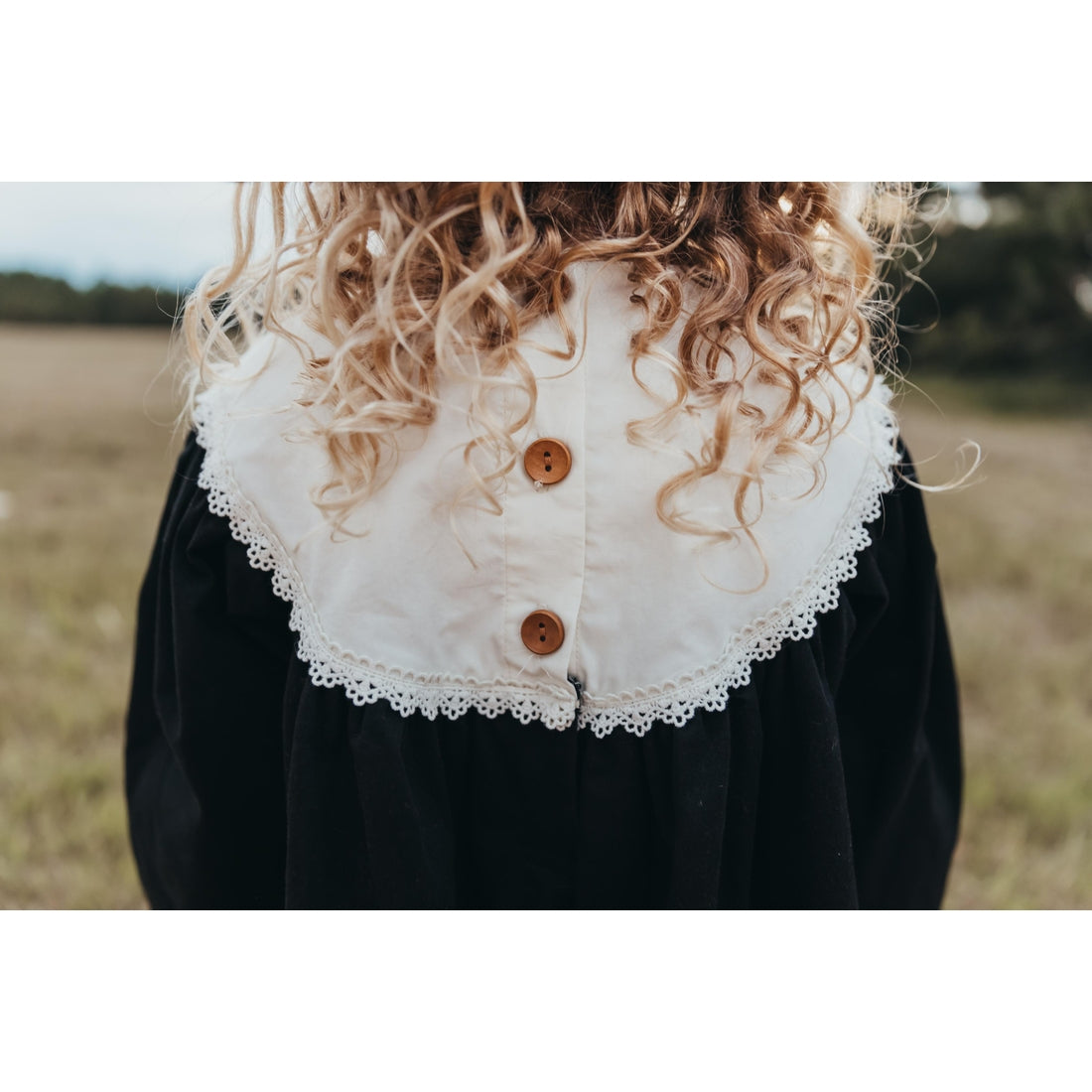 Black Embroidered Bib dress