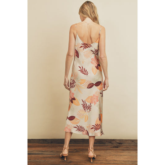 Sundown Cowl-Neck Slip Dress